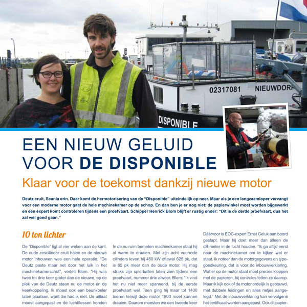 Artikel over keuring van een binnenvaartschip